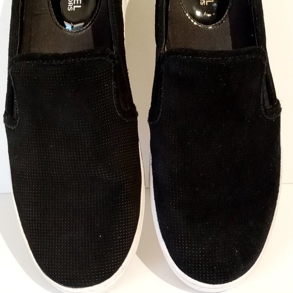 Michael Kors KEATON Slip-ons women's 8.5 Black Suede Leather HL17F Great Cond - Picture 10 of 12
